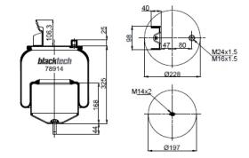 Black Tech RML78914C - Fuelle Suspension VOLVO