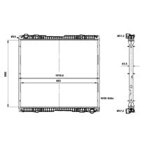 NRF 519739 - Radiador refrigeración  SCANIA