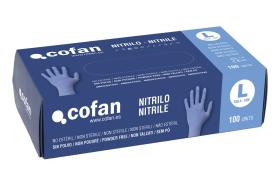 Cofan 11000014L - Guantes Nitrilo azul (100 uds)