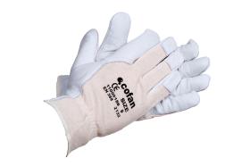 Cofan 1100015610 - Guantes de Piel Flor Vacuno y Dorso Tela