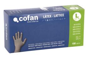 Cofan 11000271M - CAJA 100 UDS. GUANTE LATEX SIN POLVO T - M