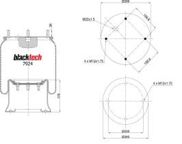 Black Tech RML7924C - Fuelle Suspension ROR / SAF