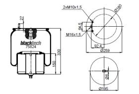 Black Tech RML75824C - Fuelle Suspension VOLVO