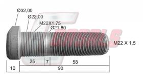 CASALS 21491 - PERNO FRENO DE DISCO 90MM