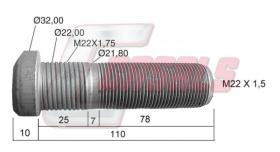 CASALS 21493 - PERNO FRENO DE DISCO 110MM