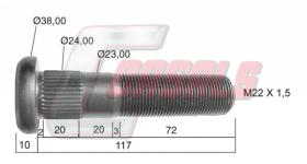 CASALS 21497 - PERNO ROR LLANTA ALUMINIO 117MM