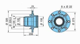 BPW 0327246140 - BUJE K..F ECO 10008 (SI-PO)