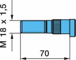 BPW 0329601221 - PERNO DE RUEDA M18X1,5X70 D=20,4X24,5/13  DAC