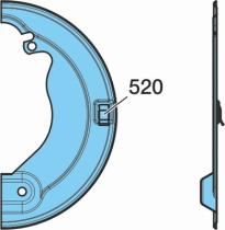 BPW 0501096600 - CHAPA PROTECTORA   Z.LL 120 SN3620   IZDA.DELANTERA