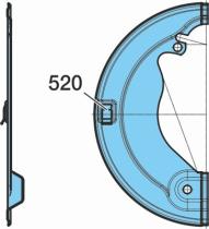 BPW 0501096610 - CHAPA PROTECTORA   Z.LL 120 SN3620   DCHA DELANTERA