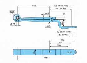 BPW 0508202450 - BALLESTA SUSP. NEUM.OT- 550/380+405K120 SGS2X40 H= 86