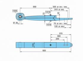 BPW 0508202620 - BALLESTA SUSP. NEUM.O-- 550/310+335     SGS2X43 H= 95