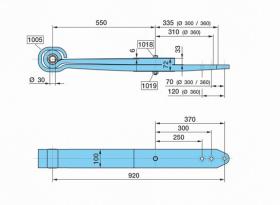 BPW 0508202740 - BALLESTA SUSP. NEUM.OT- 550/310+335     SGS2X33 H= 72