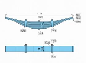 BPW 0508203020 - BALLESTA SUSP. MEC. VB 10,-T RS1360  V  H=130