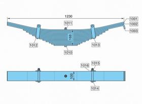 BPW 0508206030 - BALLESTA SUSP. MEC. VB  16,-T RS1410      V    H=168