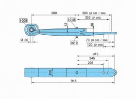 BPW 0508212610 - BALLESTA SUSP. NEUM*OT- 500/355+380     SGS2X38 H= 82