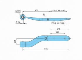 BPW 0508212990 - BALLESTA SUSP. NEUM.SL- 500/3102D110    SGS1X50 H= 50