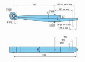 BPW 0508213100 - BALLESTA SUSP.OT- 720/320+345    ,SGS2X54 H=114