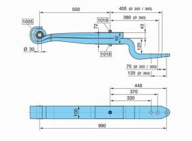 BPW 0508213240 - BALLESTA SUSP.OM- 550/380+405K120 SGS2X43 H= 92