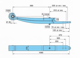 BPW 0508213630 - BALLESTA SUSP.OT- 690/310+335    ,SGS2X51 H=106