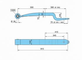 BPW 0508213680 - BALLESTA SUSP.. NEUM..ALM 500/380     K100SGS1X51 H= 51