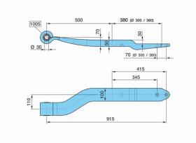 BPW 0508213770 - BALLESTA SUSP.. NEUM..AL- 500/3803D110K_30SGS1X50 H= 50