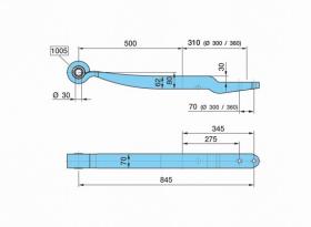 BPW 0508214020 - BALLESTA SUSP. NEUM.7AL- 500/310     K_30SGS1X62 H= 62