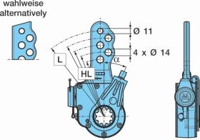 BPW 0517482673 - PALANCA DE FRENO AUTOMÁTICA -2 -24G H. 120-165      (180=11)