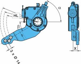 BPW 0517488843 - PALANCA DE FRENO AUTOMÁTICA-0 ---- LL 150-180         GK21 (