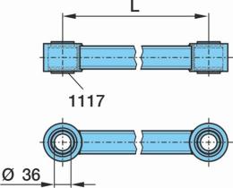 BPW 0544348290 - TIRANTE RIGIDO SUSPENSION MECANICA/HD M36 L_515