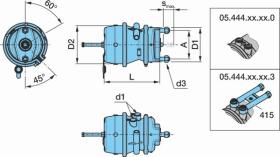 BPW 0544439010 - CILINDRO DE FRENO BPW CON ACTUADOR 15"/24" SB M/M