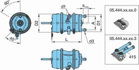 BPW 0544444023 - CILINDRO DE FRENO BPW CON ACTUADOR 20"/24" M/M DLAV