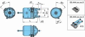 BPW 0544446020 - CILINDRO DE FRENO BPW CON ACTUADOR  24"/24" SB M/K  DCHA.BAL