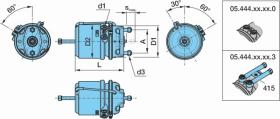 BPW 0544446040 - CILINDRO DE FRENO BPW CON ACTUADOR DCHA. BALLESTA POR ENCIMA