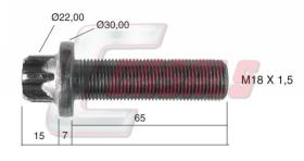 CASALS 21506 - PERNO BUJE SAF 31X65XM18X1.5