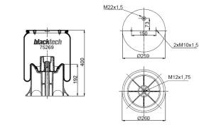 Black Tech RML75269CP - Fuelle Suspension SCHIMITZ / WEWELER