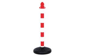 Cofan 11000804 - POSTE Y BASE PARA CADENA (ROJO/BLANCO) 1M