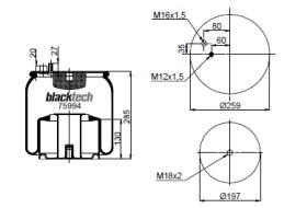 Black Tech RML75994C - Fuelle Suspension MAN