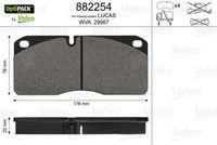 Valeo 882254 - J.PASTILLA DE FRENO  OPTIPACK  DEL+TRAS