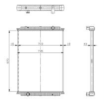 NRF 529564 - Radiador refrigeración RENAULT PREMIUM