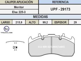 TRUCKLINE UPF29173 - Juego de Pastillas Freno RENAULT / VOLVO