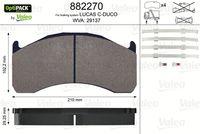 VALEO 882270 - J.PASTILLA DE FRENO  OPTIPACK  DEL+TRAS