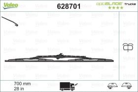 VALEO 628701 - OPTIBLADE 700MM X1 VIL C/RAMPA AGUA ACTROS MP4-MP5