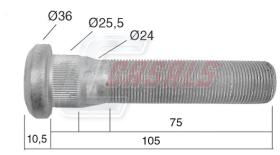 CASALS 21531 - PERNO VOLVO LARGO 105MM