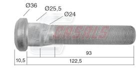 CASALS 21532 - PERNO VOLVO LARGO 122.5MM