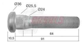 CASALS 21535 - PERNO VOLVO LARGO 91MM