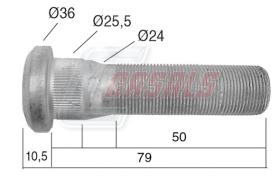 CASALS 21536 - PERNO VOLVO LARGO 79MM