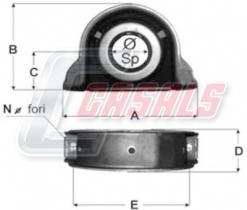 CASALS ST54 - SOPORTE TRANSMISION 65X18X70X197.5