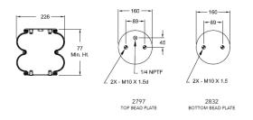 Black Tech FB2C21210P01 - FUELLE ELEVADOR ROR