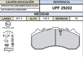 TRUCKLINE UPF29202 - Juego de Pastillas Freno  KNORR SB/SN 7-22.5